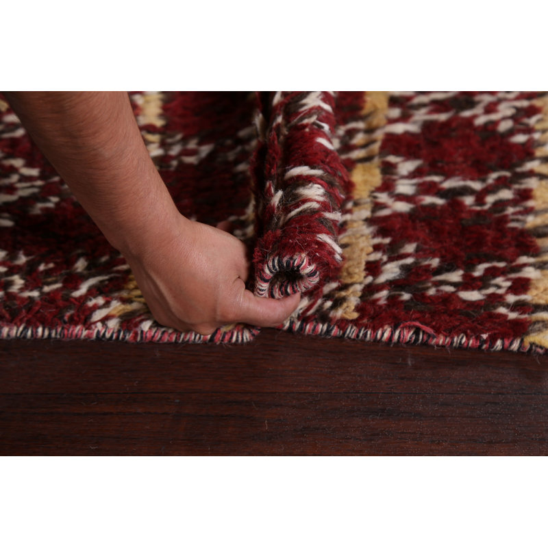 Moroccan One-of-a-Kind 5'11" X 9'7" Wool Area Rug in Red