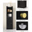 Bathroom Storage Cabinet, Wood Corner Floor Cabinet with Doors and Adjustable Shelf, Narrow Toilet Paper Cabinet, Bathroom Organizer for Small Spaces-1531699110