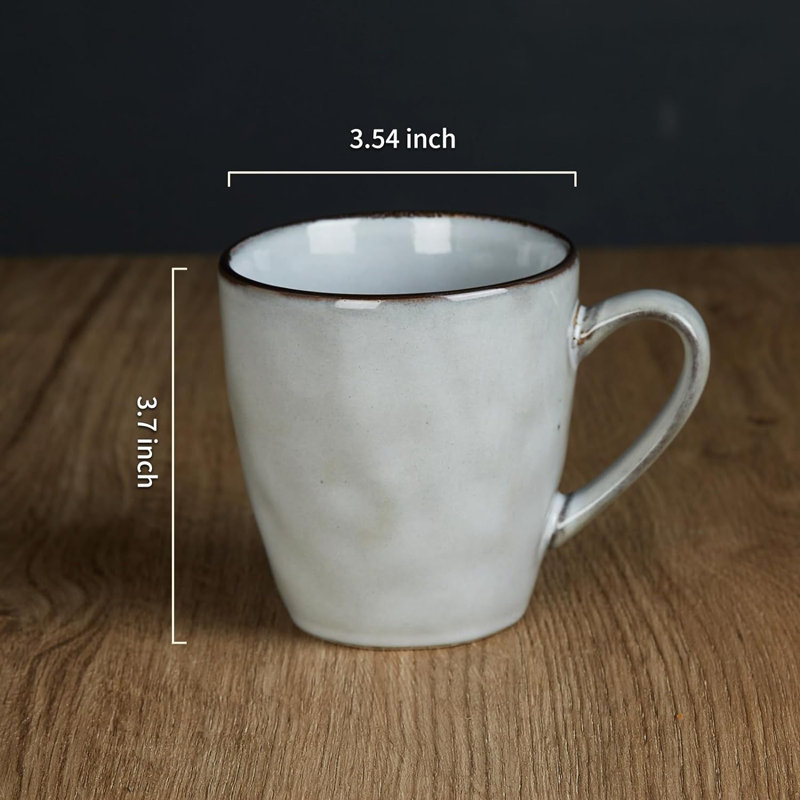 11,5 oz. Leny Grande tasse à café en grès, Gris