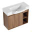 Meuble-lavabo mural 28 po avec lavabo en céramique blanche et porte à fermeture en douceur 28 po-2118585101