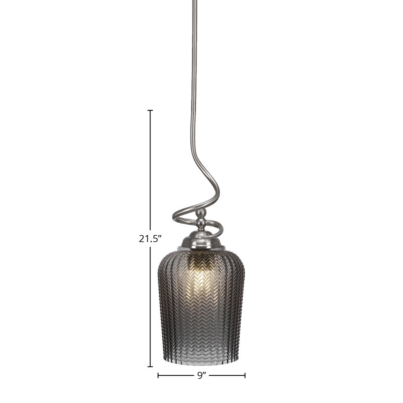 Capri Stem Hung Pendant, Brushed Nickel