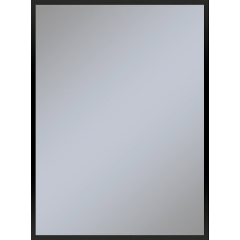 Profiles Modern & Contemporary Bathroom / Vanity Mirror, 39.25" x 29.125", Matte Black