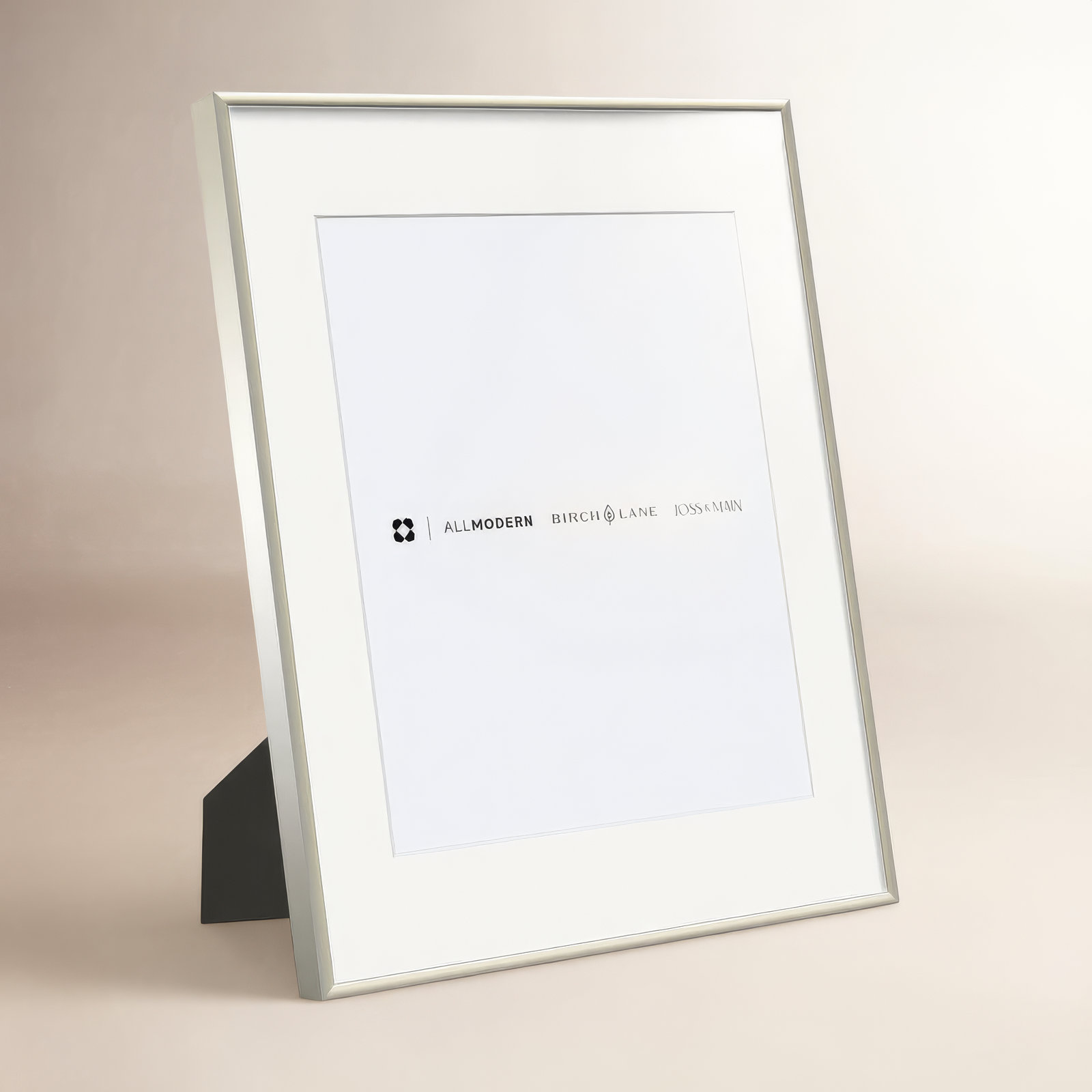 Feronia Metal Picture Frame with Mat, 8" x 10", Silver
