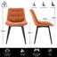 Chaise d'appoint rembourrée en similicuir Emsley avec pieds en métal-1875792375