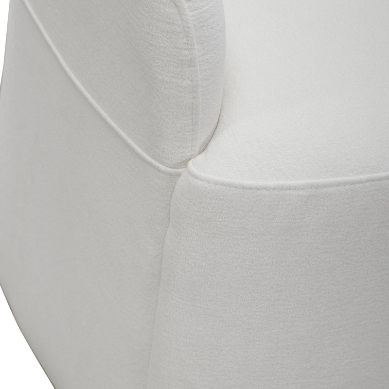 Idrees Accent Dining Chair W/ Casters, Ivory