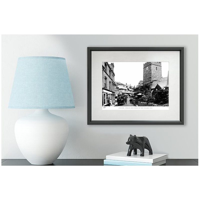 Lynton, Coach And Four In The Village 1911 by Francis Frith - Single Picture Frame Print, 60cm H x 80cm W x 2.3cm D