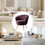 Fauteuil demi-tonneau en velours 30 po Hendrix-2112441285