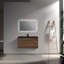 Canal 40 po L x 19 po P 2 tiroirs Meuble-lavabo mural avec évier simple et Comptoir en Polymarbre blanc-112592492