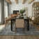 Watte Vintage Floral Border Washable Area Rug with Non-Slip Backing for Living Room & Bedroom