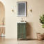 Meuble-lavabo simple autoportant de 18 po entièrement assemblé avec plateau