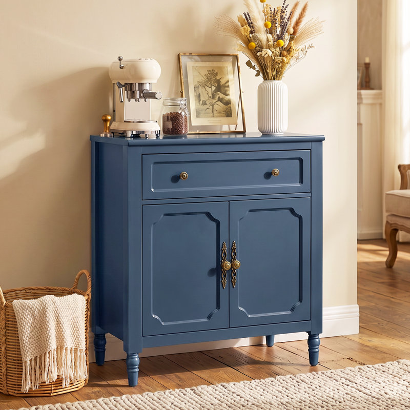 Buffet 33 "avec portes et tiroirs, Bleu