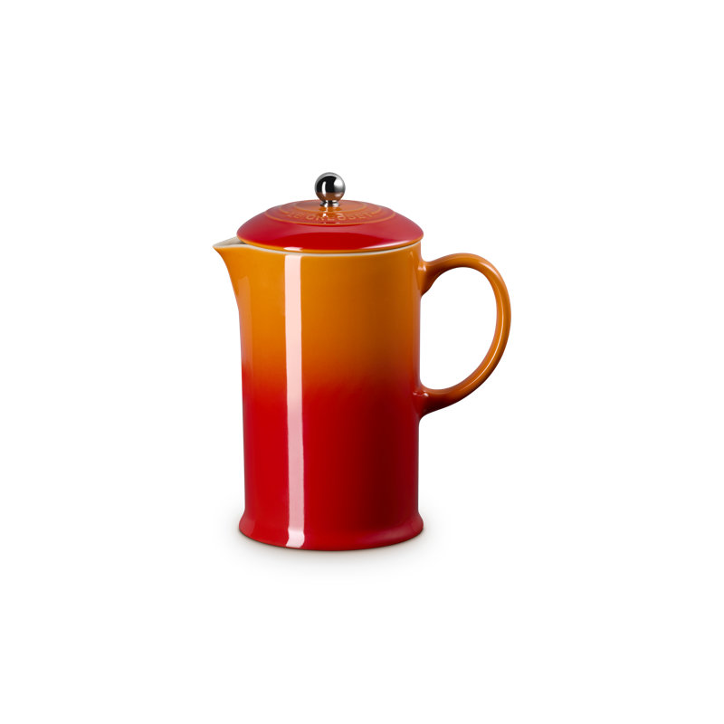 Le Creuset Stoneware 34 Oz. French Press, Cerise, Flame