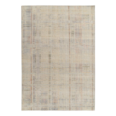 Distressed Homage Hand Knotted Wool Abstract Area Rug