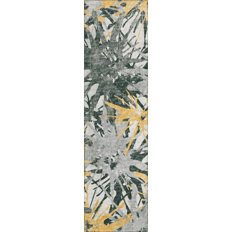 Tary Chenille Abstract Indoor/Outdoor Rug, Runner 2'3" x 7'6"