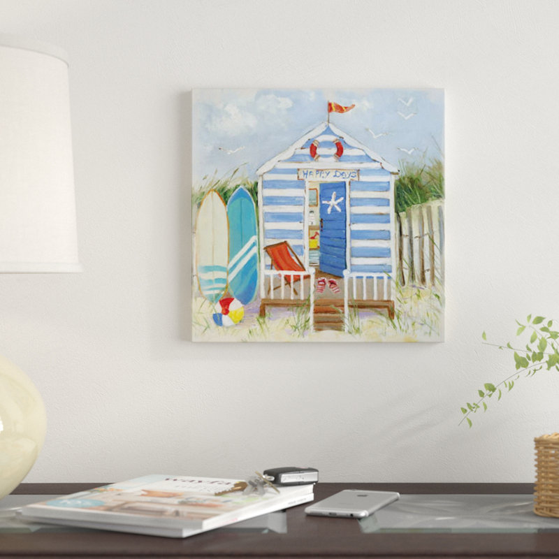 « happy days », reproduction sur toile, H 12 po x l 12 po x P 0,75 po, Pas de tapis, Toile tendue