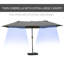 Parasol d'extérieur rectangulaire en acier de 15 pi Outsunny-1450760013