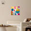 Art mural abstrait géométrique sur toile de luxe géométrique rétro par Art Remedy-104337425-104337423