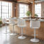 Tabouret de bar pivotant à hauteur réglable Tabouret de bar moderne en similicuir avec structure en métal-114210757