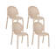 Set of 4 Garden Chairs BRUGNELLO Brown-580014272