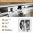 48" W X 72" H Aluminum Double Sliding Shower Door, 1/4" (6mm) Clear Tempered Glass With - Proof Film, Dual Stainless Steel Handles, Reversible And Adjustable For Bathroom Use Door Frame, Shatter-119004637