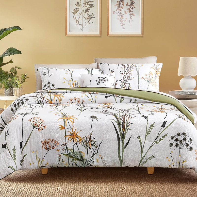 Ensemble d'édredon, ensemble d'édredon avec motif, ensemble de literie en microfibre toutes saisons