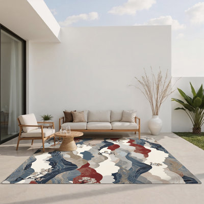 Tapis intérieur et extérieur Azure Blossom