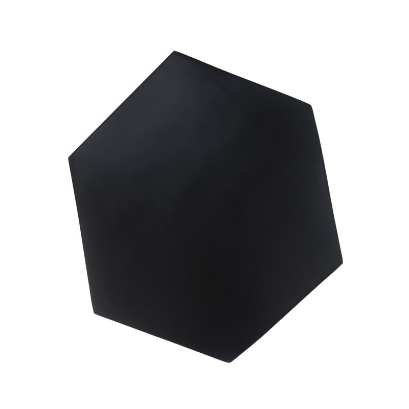 Zayd Modern MGO End Table Set With Geometric Design, Black