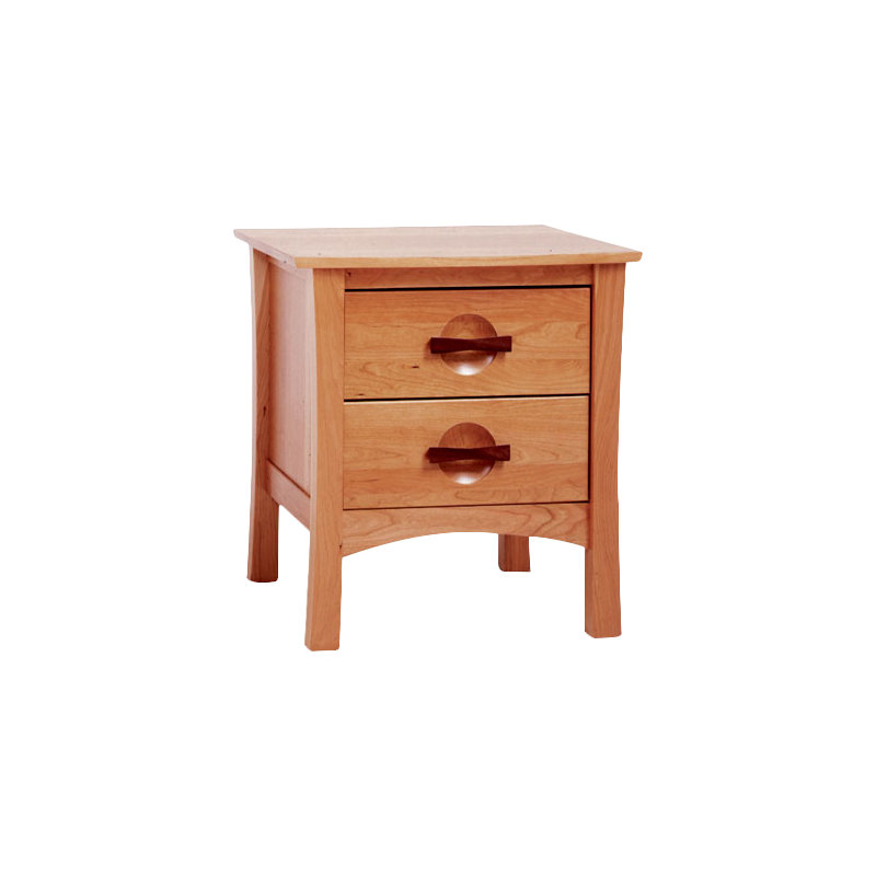 Berkeley 2 - Drawer Solid Wood Nightstand, Autumn Cherry
