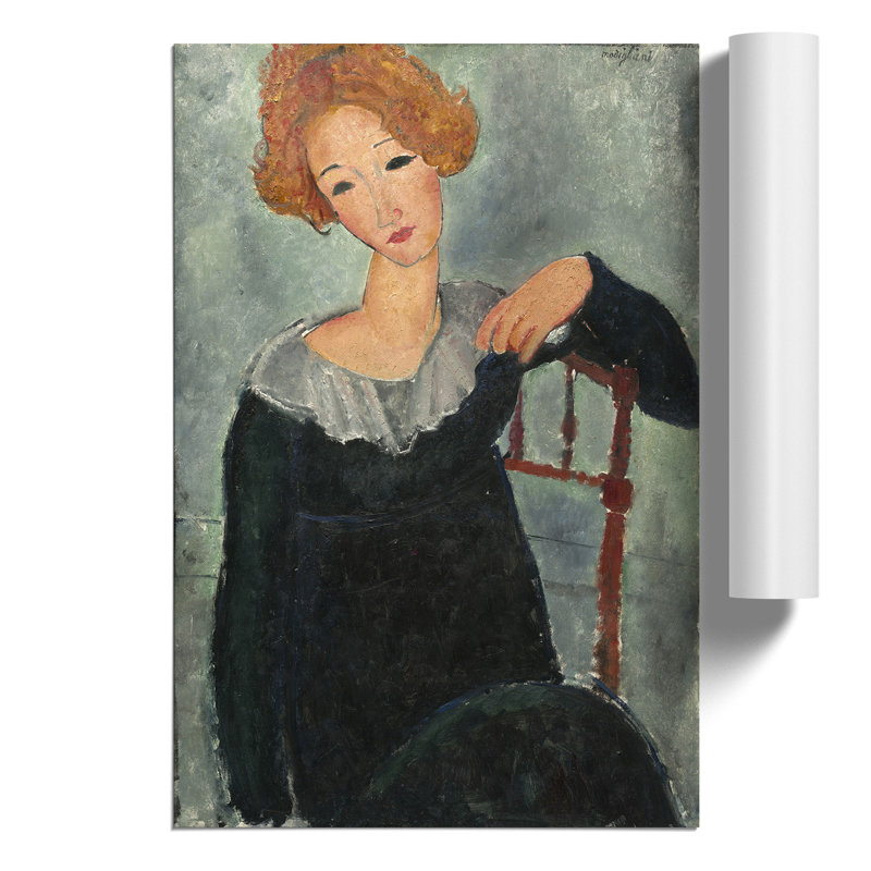 Woman with Red Hair by Amedeo Modigliani - Frameless Print, 30cm H x 21cm W x 0.1cm D
