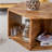 Modern Minimalist Wood color Hexagonal Coffee Table Set.Hexagonal MDF coffee table