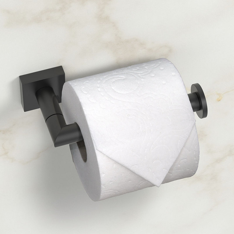Porte-papier hygiénique Glam Too Euro, Noir mat