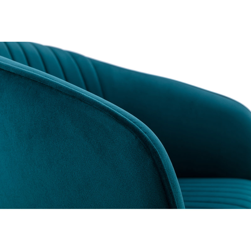 18.9'' H Velvet Upholstered Armchair, Teal