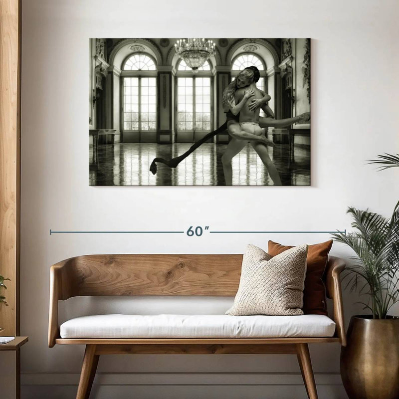 Enn Danseur And Ballerina, H 30 po x l 45 po