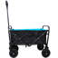Mini chariot de plage pliable de jardinage de chariot (noir + bleu)-122456777