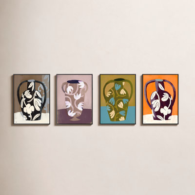 Vases 4-Piece Print Set by Marco Marella
