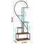 Support pour plante à 2 cœurs 6 couches 2 pièces, support pour pot de fleurs, tablette robuste pour jardin / balcon / patio / salon, multi-usage pour plantes / bibelots / cadres photo