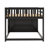 Iveigh Full Over Full Bunk Bed With Storage, Low Bunk Bed Frame With 4 Drawers And 3 Shelves-414522316
