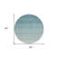 Tapis rond bleu 8 po