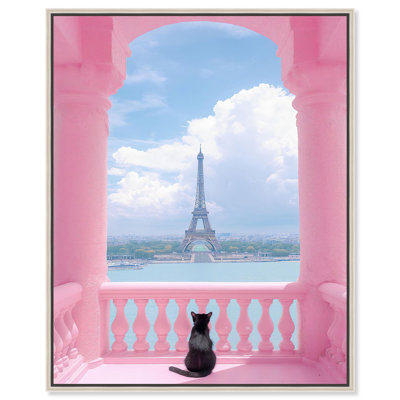 Chat sur le balcon, reproduction d'art sur toile par Art Remedy