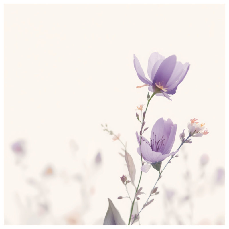Purple Wildflowers Soft Duvet Covers, Twin
