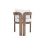 Ensemble repas d'extérieur en bois d'acacia biologique Sierra avec fauteuils rembourrés et table à lattes rectangulaire