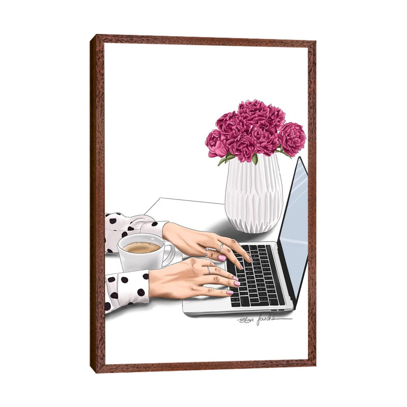 Boss Lady by Elza Fouche - Print on Canvas, 101.6 cm H x 66.04 cm W, Classic Brown Wood Framed