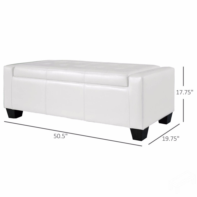 Rangement rectangulaire en similicuir capitonné