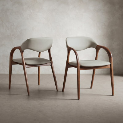 Premier Angular Solid Wood Dining Arm Chair