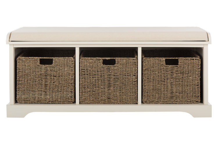 Santa Cruz Upholstered Cubby Storage Bench