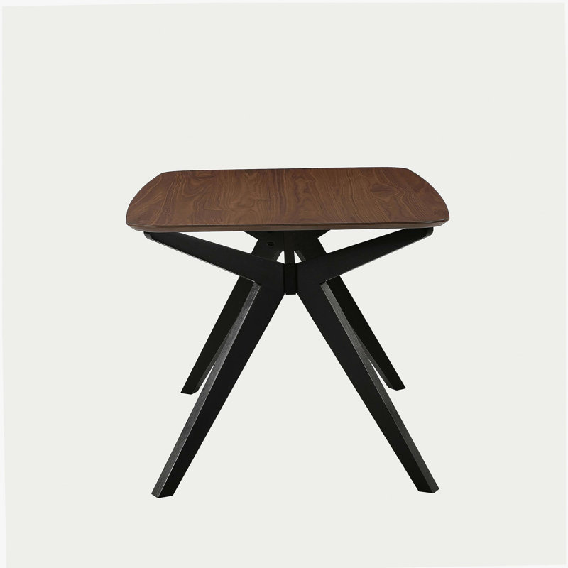 Wood Dining Table ,Walnut+Black