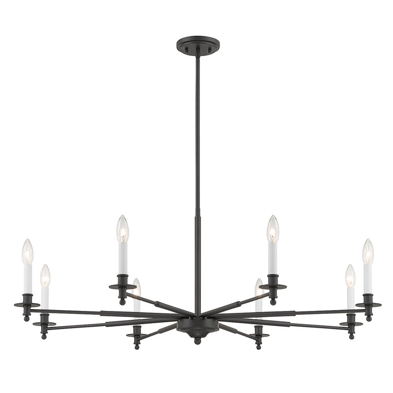 Perle 8-Light Chandelier, Noir mat