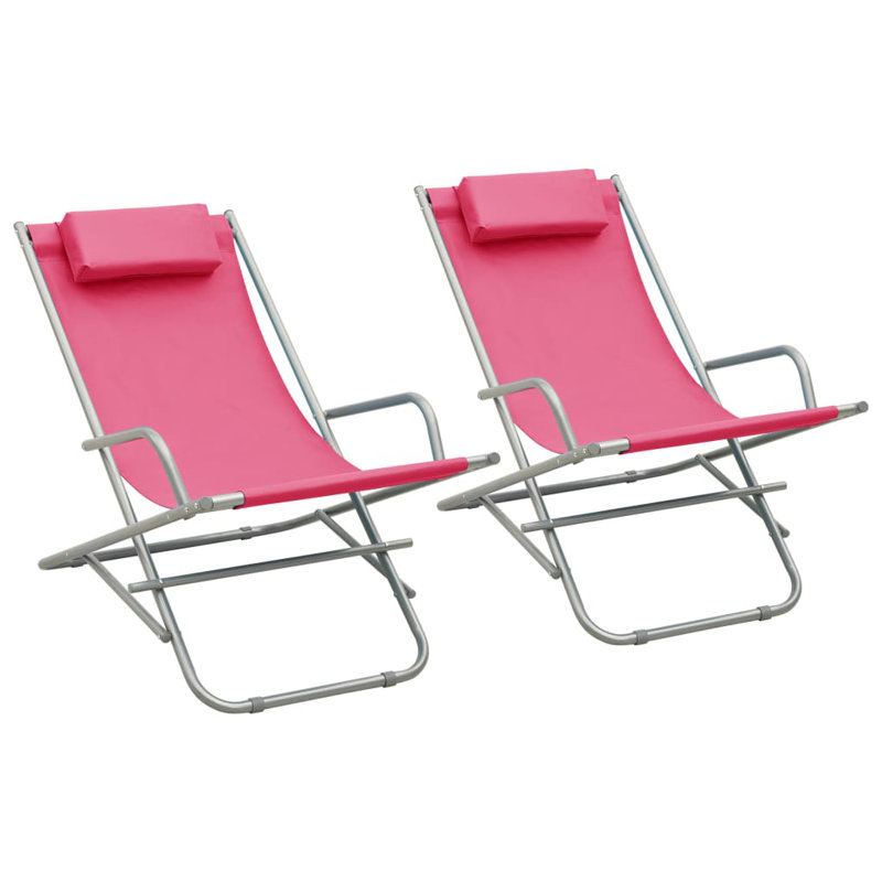 Ambia Folding Deck Chair, Pink