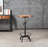 Anayia Pine Round Solid Wood Top Metal Base Dining Table