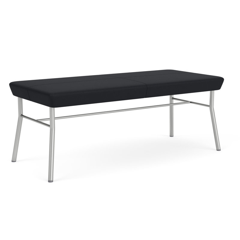 Lesro Banc en métal Mystic, Argent, Noir Modena